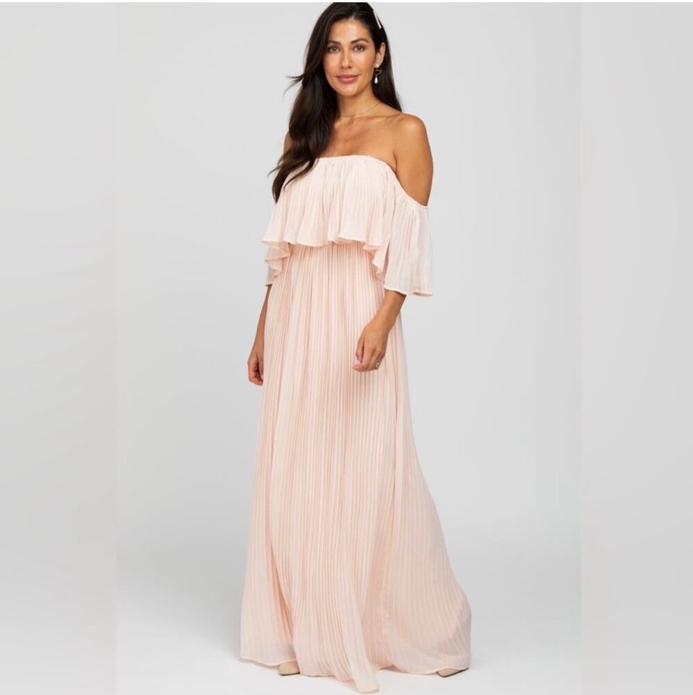 NWT SOIEBLU M LIGHT PALE BLUSH PINK PEACH WOMENS DRESS